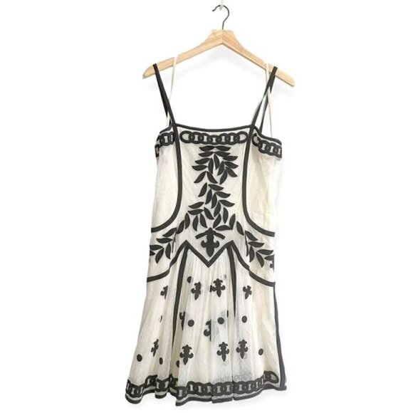 Temperley London Deanna dress, White/Black, Size US10/UK14, New with Tag, - Picture 1 of 16